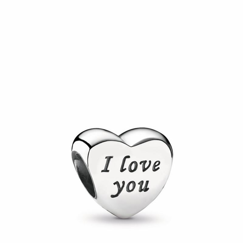 Pandora Australia Words Of Love Engraved Heart Charm - Sterling Silver | JGAHXZ527